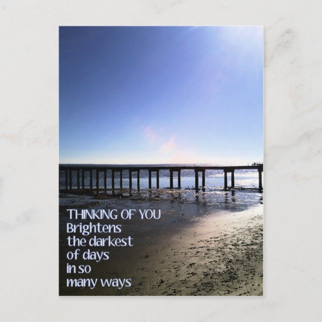 Thinking of You Brightens My Day Postcard (Front)