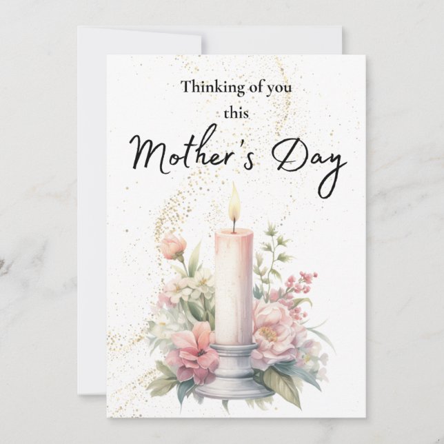 Thinking of You Candle Sympathy Card Mother’s Day (Front)