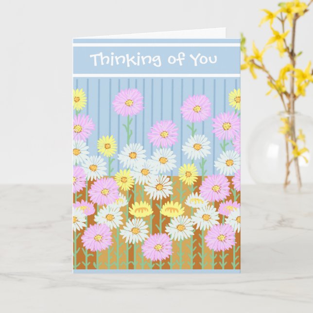 Thinking of you card (Yellow Flower)