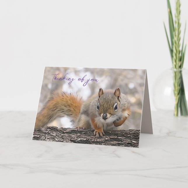 Thinking of you card 7 x 5" Mr. Bickles (Front)