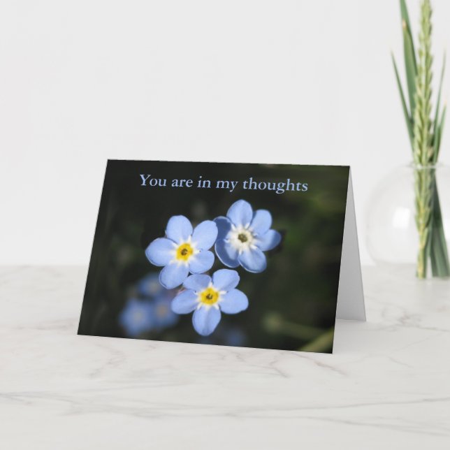 Thinking of you card - Forget me Nots (Front)