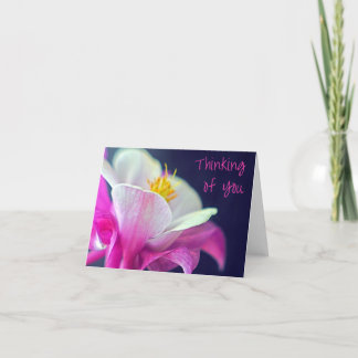 Thinking of You Card - pink and purple