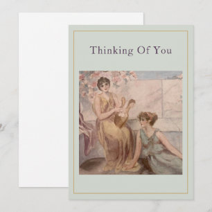 Thinking of You Card Vintage Sage Serenity