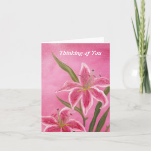 Thinking of You Card with Lilies