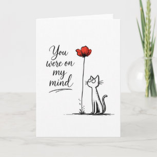 Thinking of You Cat Lover Greeting Card