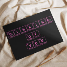 Thinking of you chemistry card