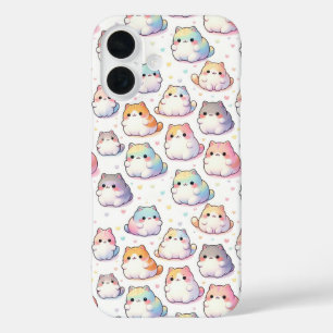 Thinking Of You Chubby Cartoon Cats iPhone 16 Case