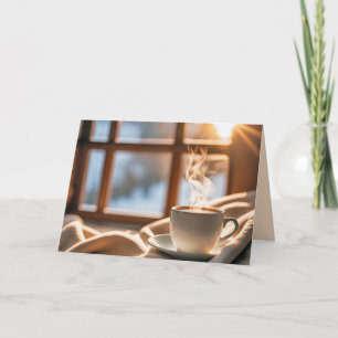 Thinking Of You Coffee By Window Card