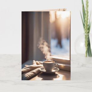 Thinking Of You Coffee By Window Card