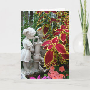 Thinking of You,Coleus With Pump Figurine Card
