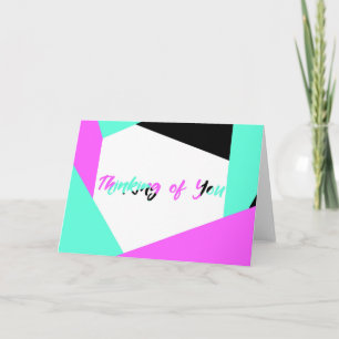 Thinking of You Colour-Blocking Card Black Teal