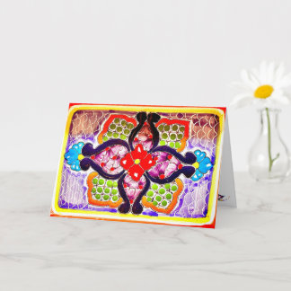 Thinking Of You Colourful Talavera Mexican Greetin Card