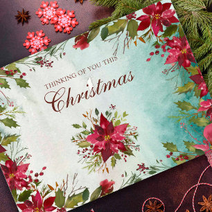 Thinking of You Condolence Sympathy Christmas Holiday Card
