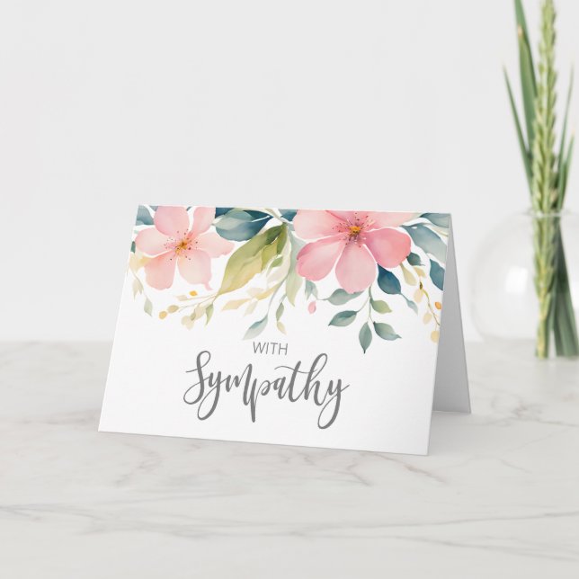 thinking of you condolences bereaved loss loved card (Front)