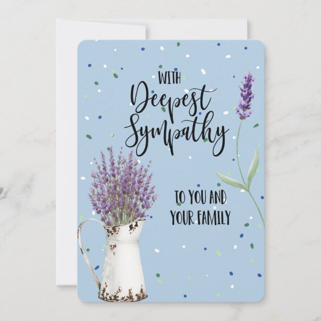 thinking of you condolences bereaved loss loved holiday card (Front)