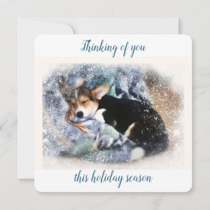 Thinking of You Corgi Puppy Card