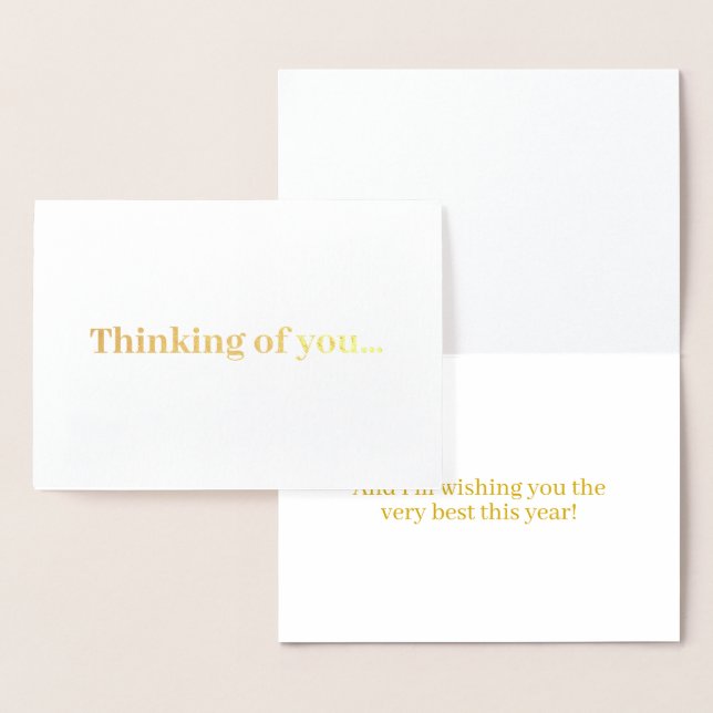 Thinking of you… (customisable message) foil card (Display)