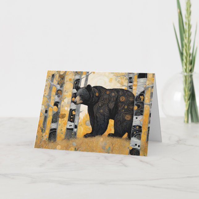 Thinking of You Cute Bear Hug Thank You Card (Front)