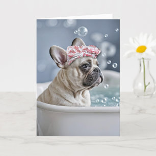 Thinking of You Cute French Bulldog or Frenchie  Card