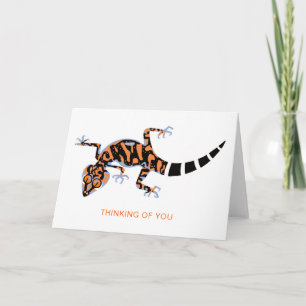 Thinking of you! Cute GECKO- Conservation - Nature Card