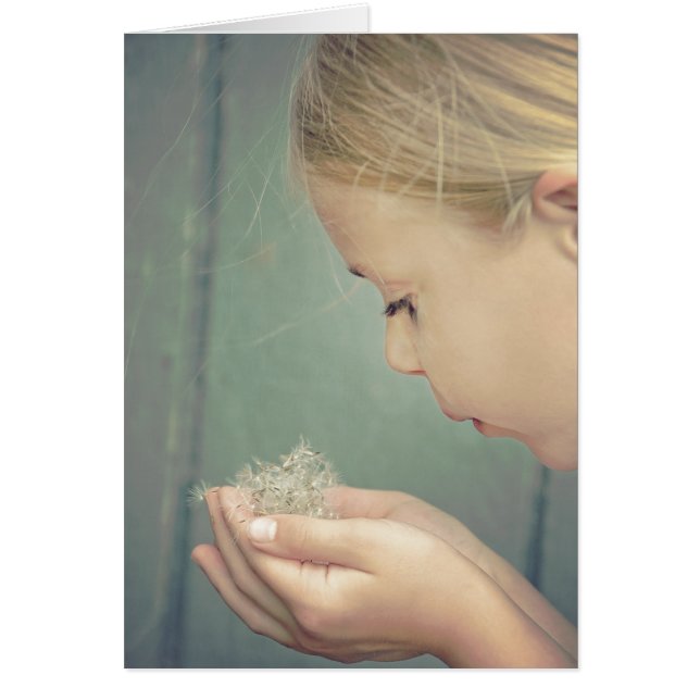 thinking of you dandelion seeds in hand (Front)