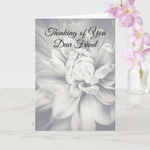 Thinking of You Dear Friend Custom Floral Card