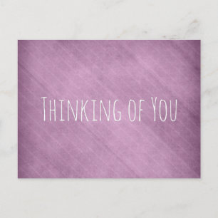 Thinking of You Diagonal Pink Grunge Stripes Postcard