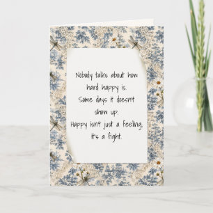 Thinking of You Dragonflies, Daisies and Lace Card
