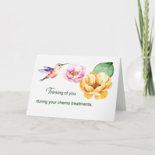 Thinking of You During Chemo Treatments Flowers Card