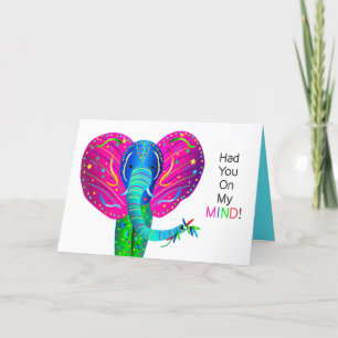 Thinking of You Elephant, Kaleidoscope Collection Card