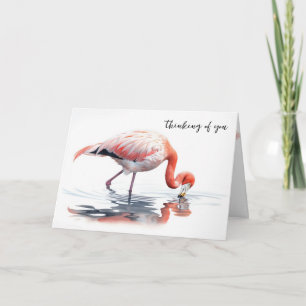 Thinking of You Flamingo Card