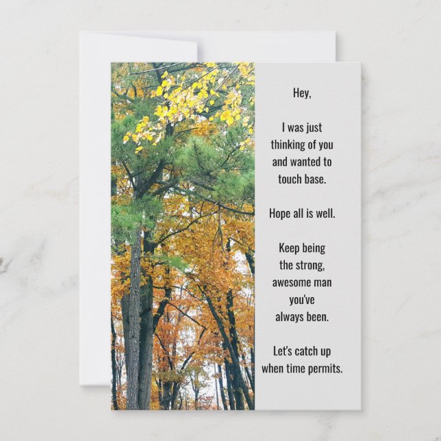 Thinking of You Flat Greeting Card (Front)