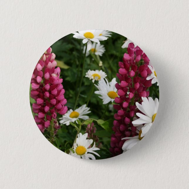 Thinking Of You Floral Blossoms 6 Cm Round Badge (Front)