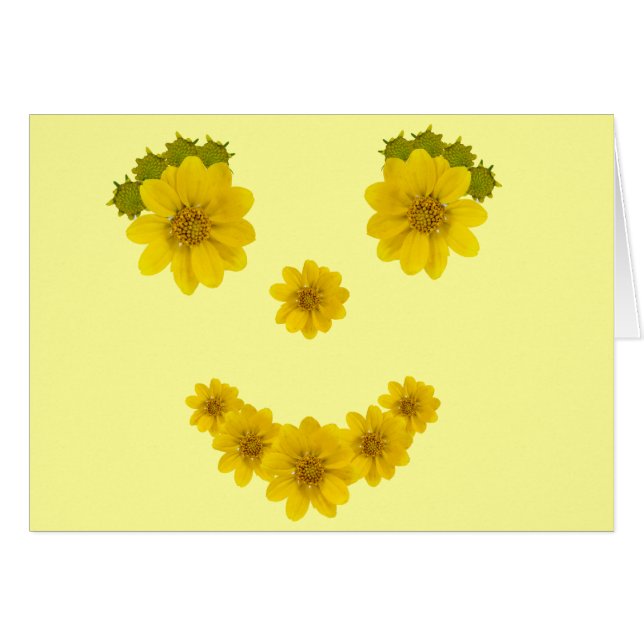 Thinking of You Flower Smile Template (Front Horizontal)