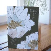Thinking Of You Flower Sympathy Card