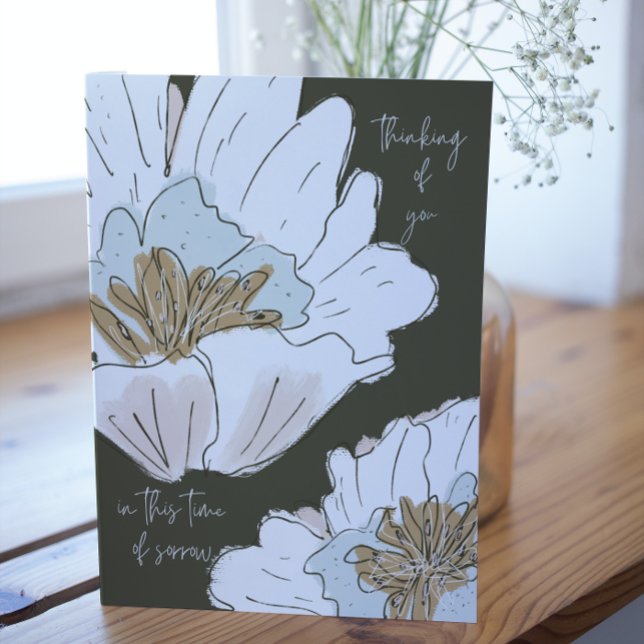 Thinking Of You Flower Sympathy Card (Creator Uploaded)