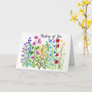 Thinking of you flowers card
