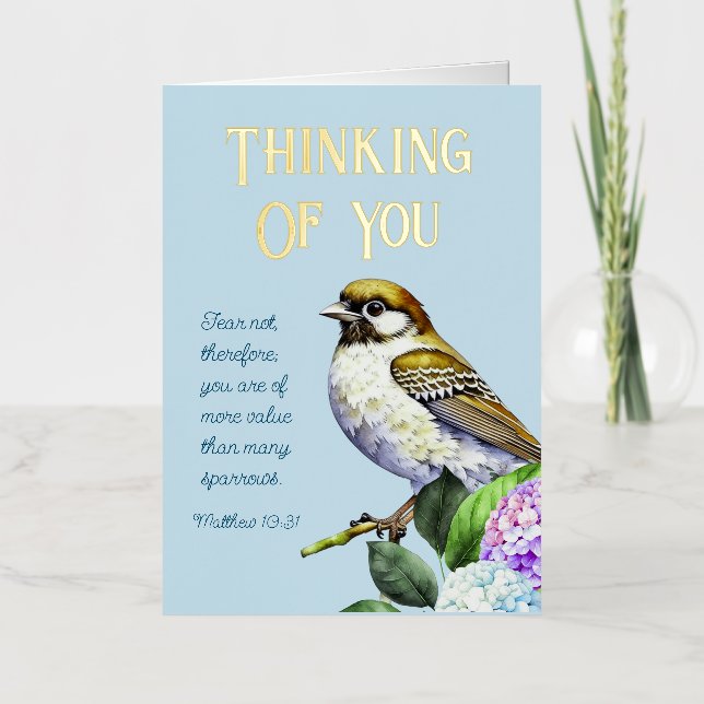 Thinking Of You Foil Greeting Card (Front)