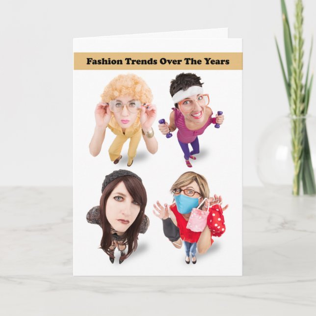 Thinking of You Funny Fashion Trends Coronavirus Holiday Card (Front)