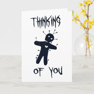 Thinking of You - Funny Halloween Voodoo Doll Card