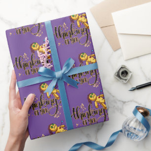 Thinking of You Funny Halloween Voodoo Doll Wrapping Paper