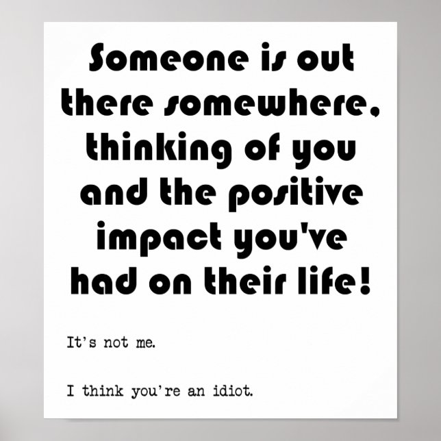 Thinking of You Funny Poster (Front)