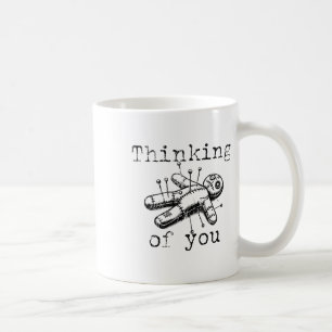Thinking Of You Funny Vintage Voodoo Doll  Coffee Mug