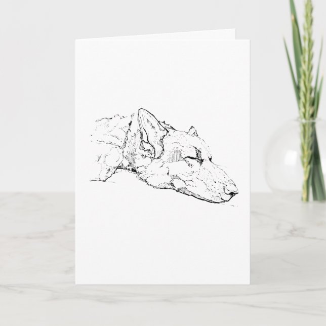 Thinking of you, German Shepherd  Card (Front)
