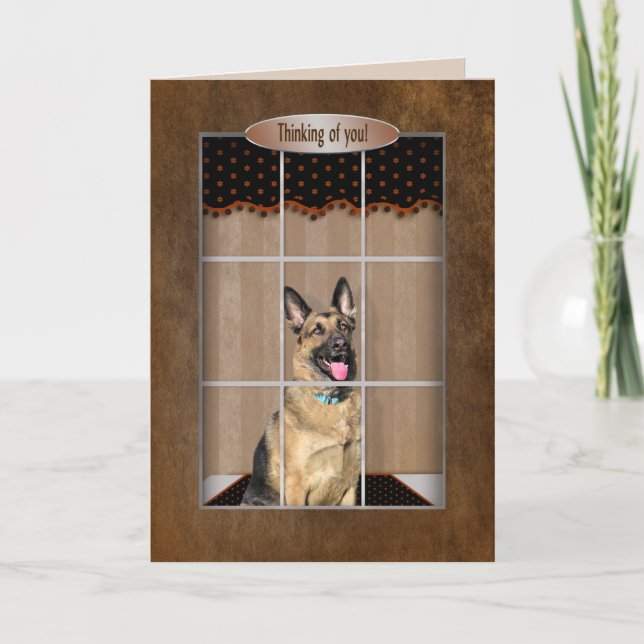 Thinking of you - German Shepherd - Window Card (Front)