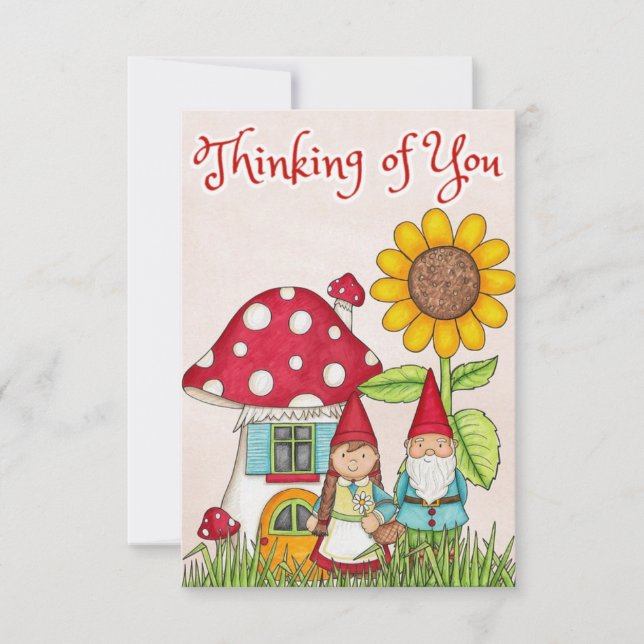 Thinking of You Gnome Card (Front)