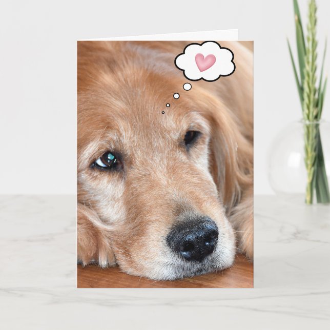 Thinking of You Golden Retriever Card (Front)