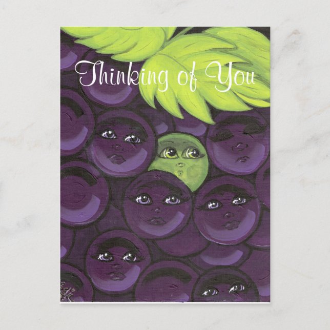 Thinking of You Grapes Post Card (Front)