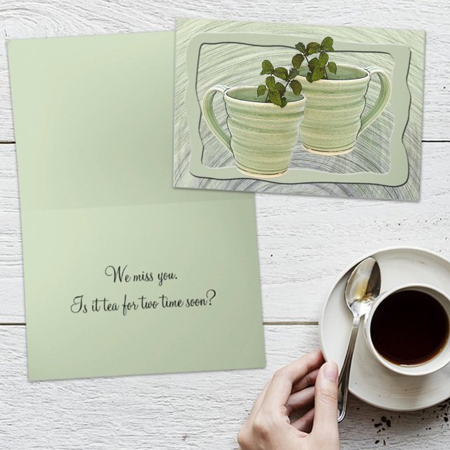 Thinking of You Green Cups Mint Photo Template (Creator Uploaded)