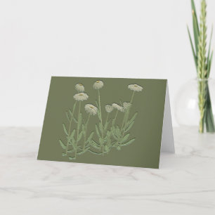 Thinking of you  Green Daisy greeting Card